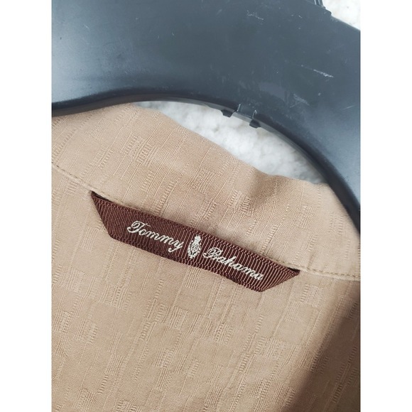 Tommy Bahama Pure Silk Shirt Hawaiian Men XL Brown Embroidered Ride 'Em Cowboys - Picture 6 of 11